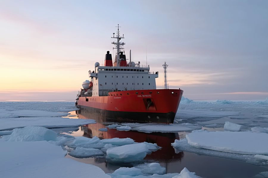 Charting the Icy Depths, Research Vessel Investigates Antarctica's Ice Sheet, 